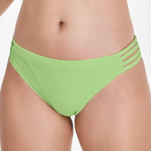 Salt + Cove Juniors' Side-Lace-Up High Waist Bikini Bottoms Black Size M Swim - Picture 1 of 2